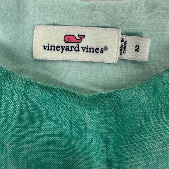 Vineyard Vines Linen Swing Dress size 2 Sleeveless - Picture 5 of 7